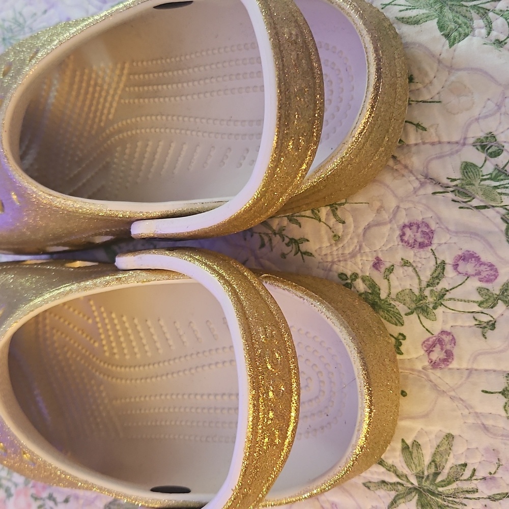 Gold Glitter Crocs - Picture 5 of 5